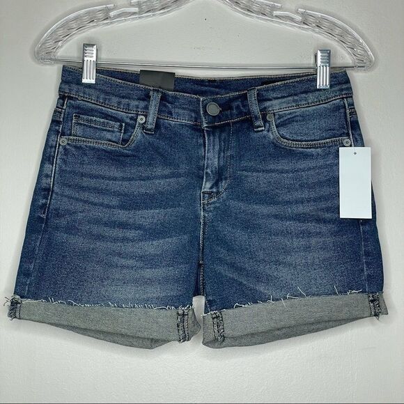 BlankNYC bayou blue frayed Jean shorts new‎ NWT 25 - Picture 1 of 9